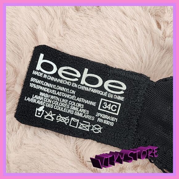 NWT {BEBE} Sensual Duo:  Push Up Bras, Size 34C NWT - Picture 4 of 7